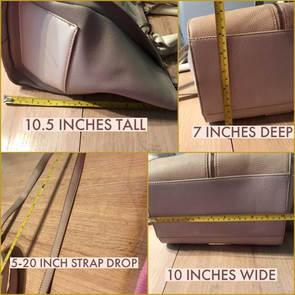 DANIELLE NICOLE TAUPE VEGAN LEATHER "ALEXIS" BAG - Picture 12 of 13